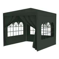GENERICO - Toldo Impermeable con Lámina de Protección Exterior de Venta 300 x 300 x 260 cm Verde 10 Personas