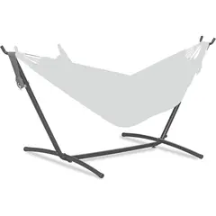 undefined - Soporte Metálico para Hamaca de Acero aleado Negro 274x109 cm PNAEUT