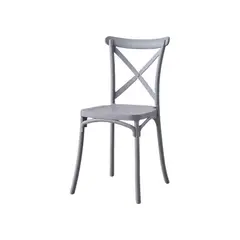 VIRTUAL MUEBLES - Silla Betany Color Gris Oscuro con Espaldar y Diseño Minimalista