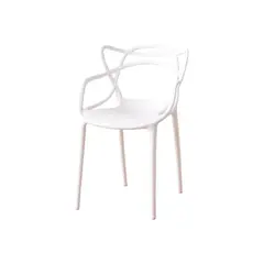 VIRTUAL MUEBLES - Silla Palermo Color Blanco con Espaldar y Diseño Moderno