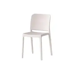VIRTUAL MUEBLES - Silla Triveca Blanco con Espaldar Cerrado y Diseño Minimalista
