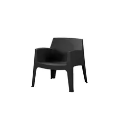 VIRTUAL MUEBLES - Silla Launge Coron Negro con Diseño Robusto y Minimalista