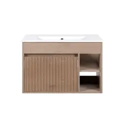 STRETTO - Conjunto Mueble de Baño Marsella Lenga Con Lavamanos 60*46 cm