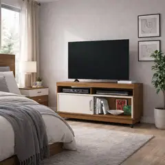 MUEBLES 2020 - Mesa para Tv 50" Art Marrón/blanco Apagado
