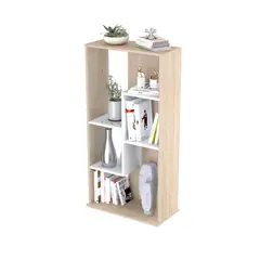 INVAL - Biblioteca Arlo 120x60x30 cm Arena - Blanco