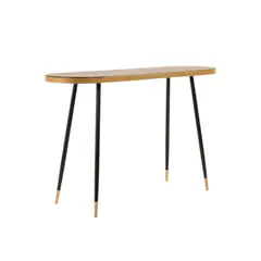 MUEBLES FIOTTI - Consola Decorativa Waltrude Ovalada Dorado 121x41x76 cm