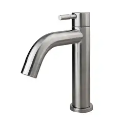 GRIFOS CENTER - Grifería de Lavamanos Agua Fría Baja Plateado Satinado