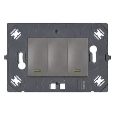 LEGRAND - Interruptor Doble Conmutable Cuadrado Arteor Magnesio