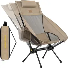 undefined - Silla Plegable de Camping Mecedora en Aluminio Ligera con Almohada Fanttik