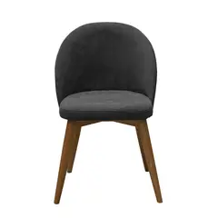 ELITE LIVING - Silla de Comedor Nova Natural Tela Gris Plomo