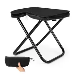 undefined - Silla Plegable Portátil Ultra Ligera Resistente Camping T2 Negro