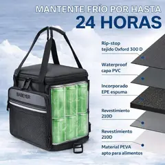undefined - Nevera Portátil Plástica 22 Litros Poliéster Gris Babeyer