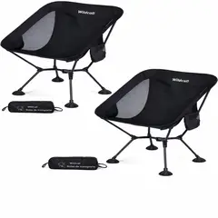 undefined - Sillas Plegable de Playa de Aluminio Negro WildCall