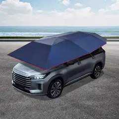 undefined - Toldo Retráctil Semiautomático para Auto Anti-UV 4.2x2.2m Azul WTIOPJ