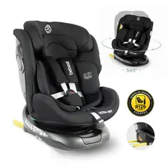 BEBESIT - Silla de Carro para Bebe Ultra 360 Grados Isofix Premium Negro