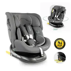 BEBESIT - Silla de Carro para Bebe Ultra 360 Grados Isofix Premium Gris Oscuro