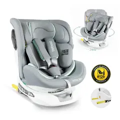 BEBESIT - Silla de Carro para Bebe Ultra 360 Grados Isofix Premium Gris hasta los 36 KG