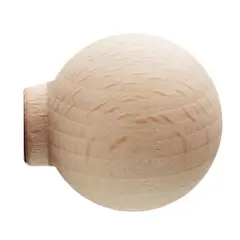 FIXSER - Botón Madera Haya Laca Crudo 30 mm
