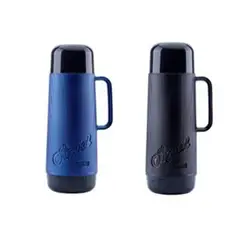 IMUSA - Termo Liso 1 Litro Plástico Energy 31.5 x 14.5cm Negro o Azul
