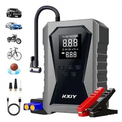 undefined - Arrancador de Batería de Carro con Compresor de Aire Portátil 12V