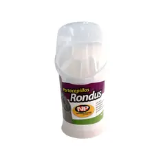 NOVEDADES PLASTICAS - Portacepillo plástico con tapa blanco