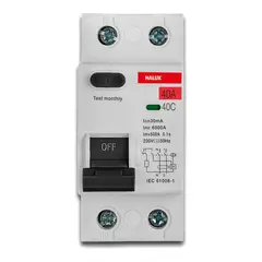 HALUX - Breaker Diferencial Riel Din 2P 40A 30Ma