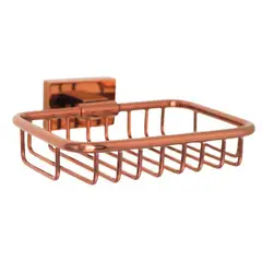 GRIFOS CENTER - Jabonera Porta Jabón para Baño Oro Rosa Brillante Rubo