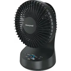 HONEYWELL - Ventilador de Mesa Pequeño Oscilante 5 Velocidades Negro