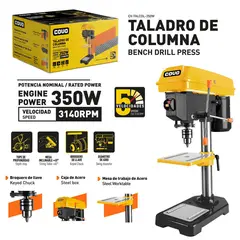 COVO - Taladro de Árbol 350W 1/2 Pulgada 5 Velocidades