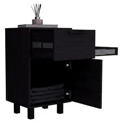 RTA DESIGN - Mesa de Noche Secret 81 Z 70x41x36 Rta Kronos Chocolate Oscuro