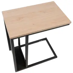 MUEBLES FIOTTI - Mesa Auxiliar Moderna Safaa Negro 30x50x60 cm