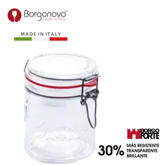 BORGONOVO - Frasco Hermetico Gourmet 1700Cc Con Cierre Amarillo.