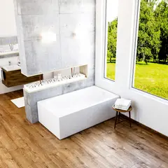 FIRPLAK - Tina Qatar Plus 180X100 Cm Con Cascada Y Teleducha Blanco