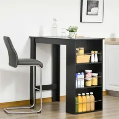 GENERICO - Mueble Bar Madera 112 x 106 x 57 cm Negro
