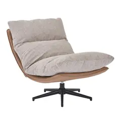 VIRTUAL MUEBLES - Poltrona Giratoria Marsella Taupe y Beige