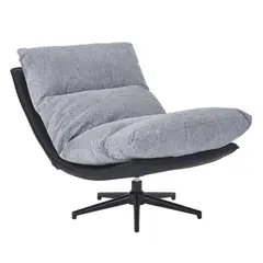 VIRTUAL MUEBLES - Poltrona Giratoria Marsella Negro y Gris