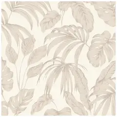 A S CREATION - Papel de Colgadura 53 cm x 10 m Ramas Beige Fondo Blanco