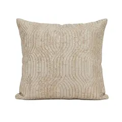 JUST HOME COLLECTION - Cojín Decorativo Cuadrado 45x45 cm Sierras Geometrico Crema