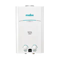 MABE - Calentador De Agua 10 Litros Tiro Natural Blanco
