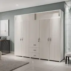 MADERKIT - Closet Dual 230cm 200x230x49.8cm Blanco-gris Claro