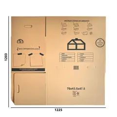 FIXSER - Caja Mudanzas sin Cinta 76x43.5x47.5cm