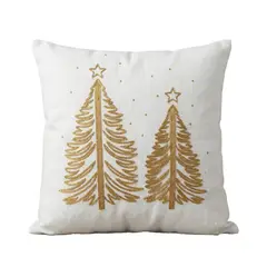 UNOXUNO - Cojín Decorativo Cuadrado 45x45 cm Navideño Elite 15 Navidad Crudo