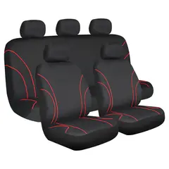 AUTOSTYLE - Funda P/Asiento 9Pza Neg/Lroja