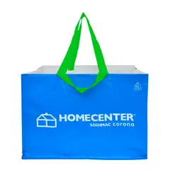 BRAND SOLUTIONS LTDA - Bolsa reutilizable gran formato 55x37x35 cm en rafia Azul