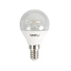 DAIRU - Mini Globo Led 470 Lúmenes 6w E14 Luz Cálida Claro Certificado
