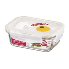 ESTRA - Recipiente En Vidrio Rectangular De 380 ml