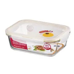 ESTRA - Recipiente En Vidrio Rectangular 1 Litro