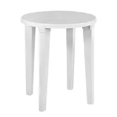 VANYPLAS - Mesa Redonda Plástica Blanco 71x60x71 Cm