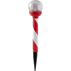 DEAR SANTA - Estaca Solar de Navidad Esfera Colores 1 Luz 6cm