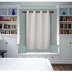 undefined - Cortina Blackout 140x165 Cm Gris Media Ventana Gris